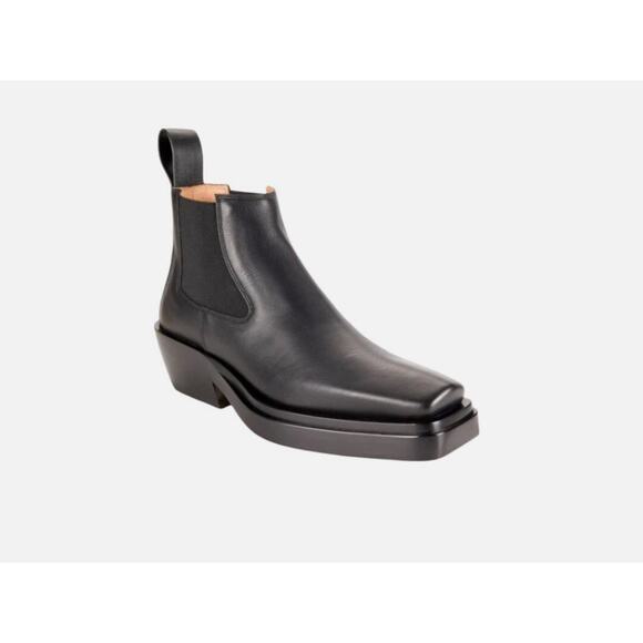 $1,800 NIB Bottega Veneta Black Leather Block Heel Chelsea Boots Size 41.5(8.5) main image 4
